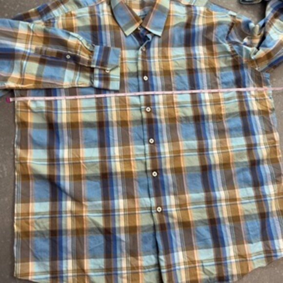 Alan Flusser Plaid Long Sleeve Shirt - Size XXL - Picture 9 of 10